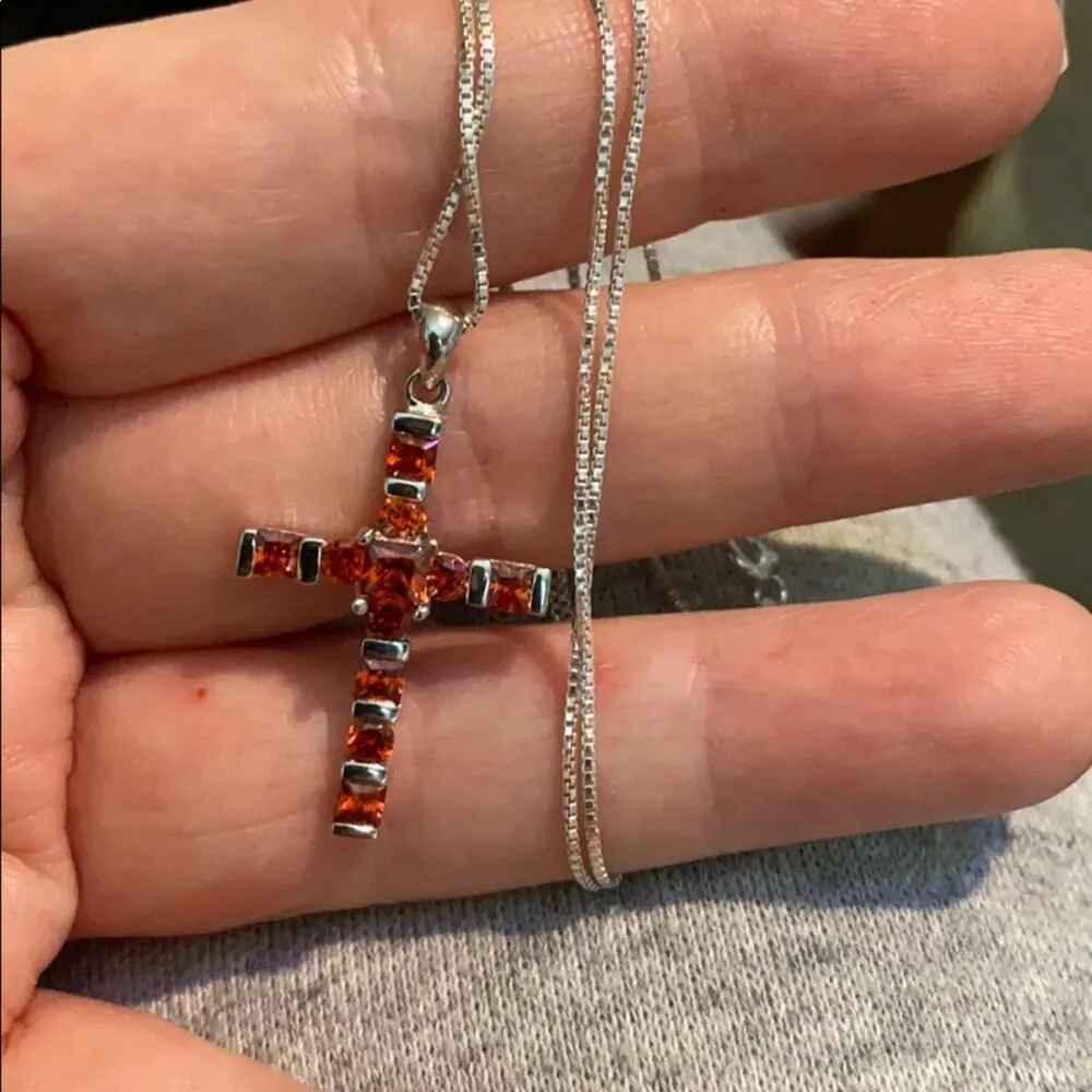 Sterling Silver Cross Necklace - Image 7