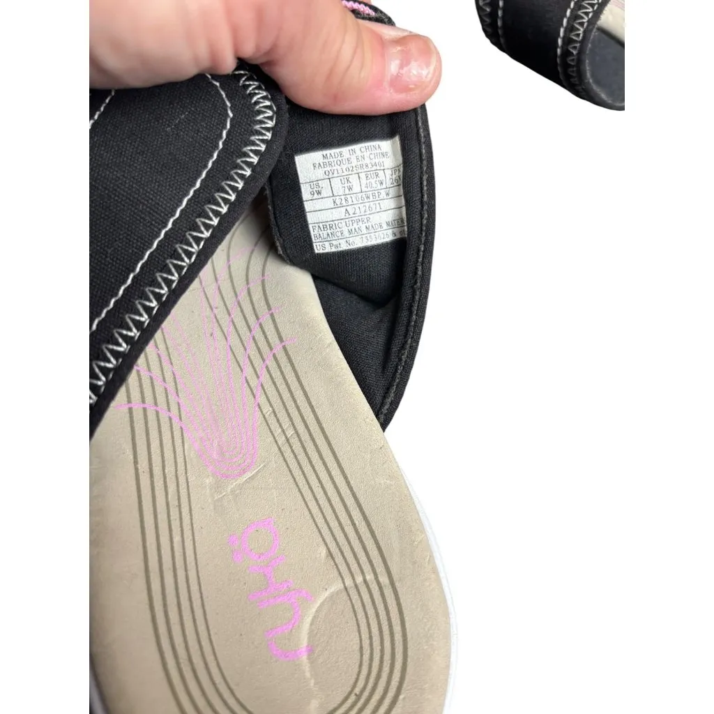 Ryka Black Athletic Slide Sandals With Pink Sole Womens Size 9 - Image 4