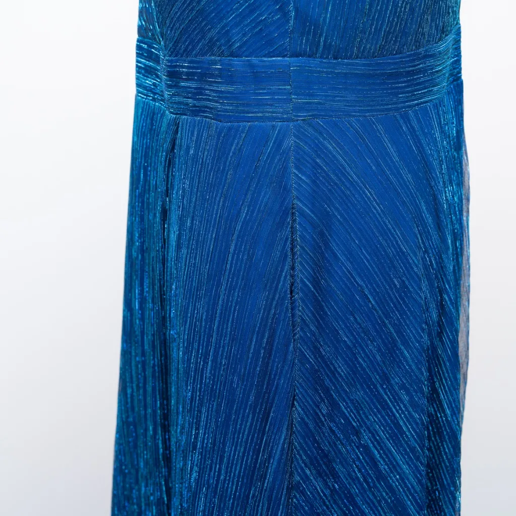 Betsy & Adam - Plus Size Metallic Foil Spaghetti-Strap Gown - Image 12