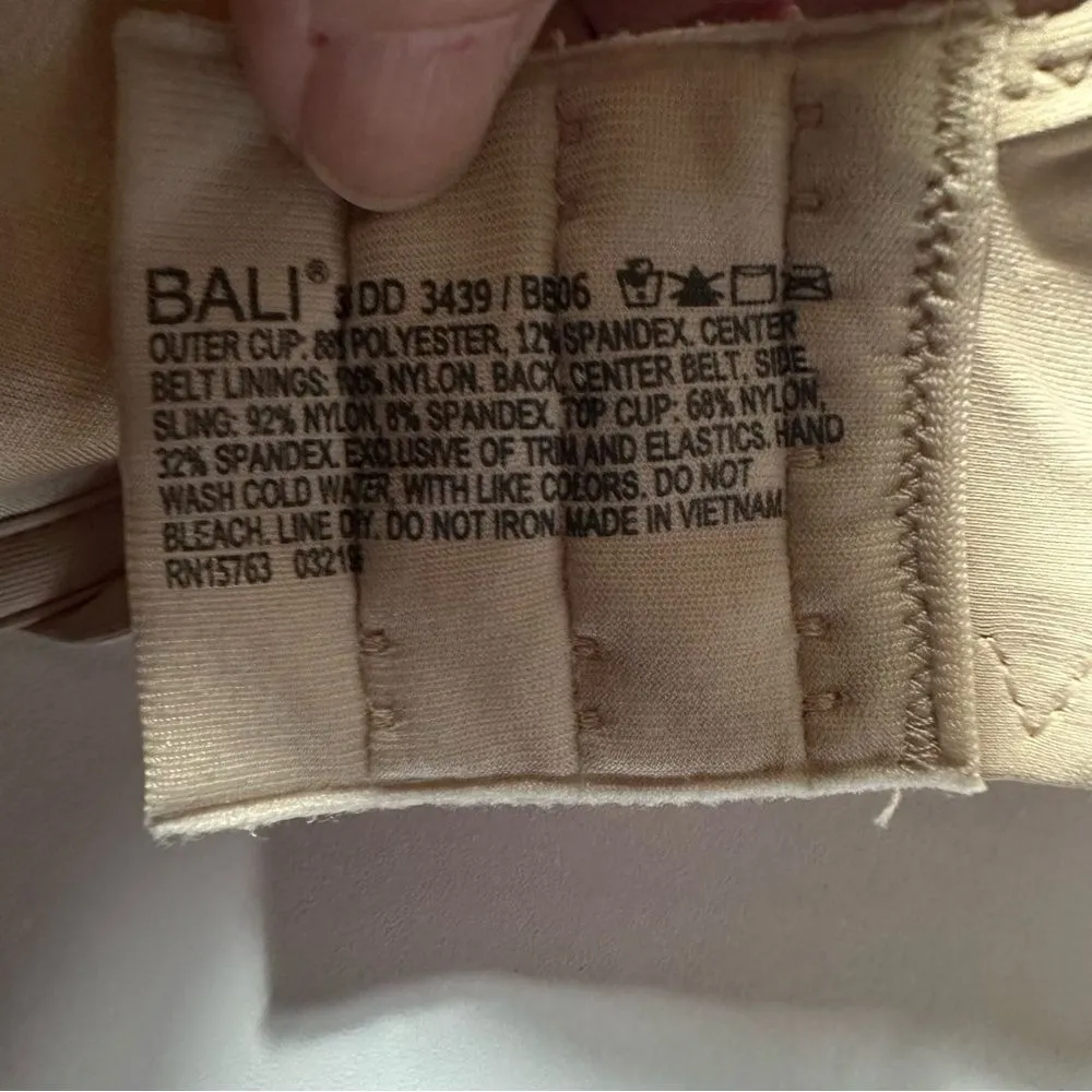 Bali One Smooth U Ultra Light Underwire Bra Nude‎ Size 38DD Plus Size - Image 5