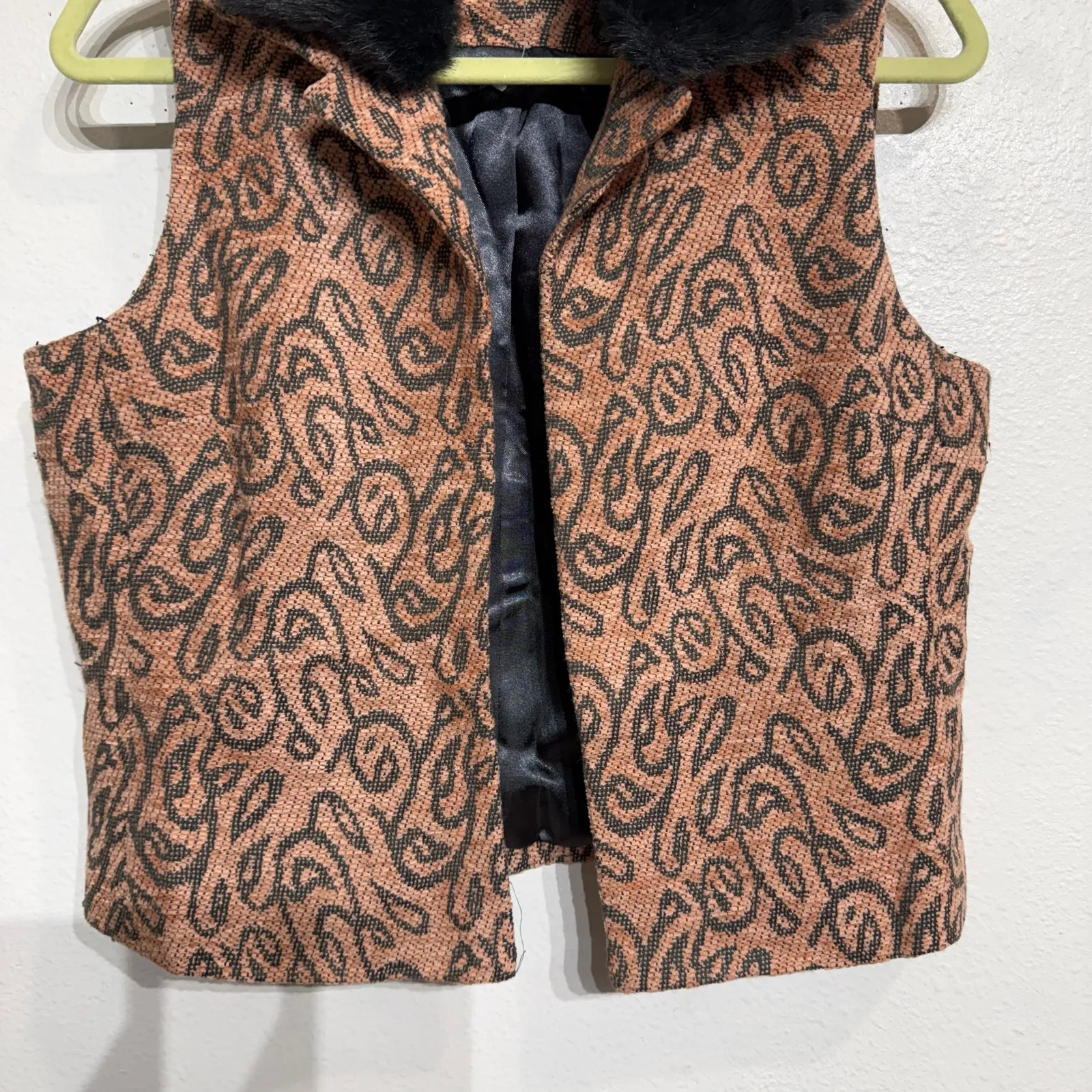 Bob Mackie Pink Floral Vintage Vest Sz M - Image 4