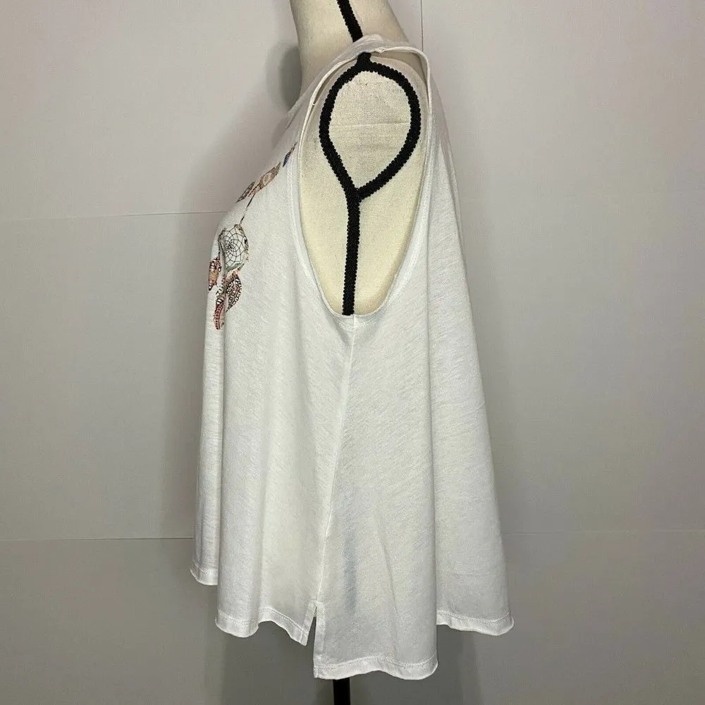 Show Me Your Mumu Mellow Sz Small Bull Skull Jolo Tank White - Image 5