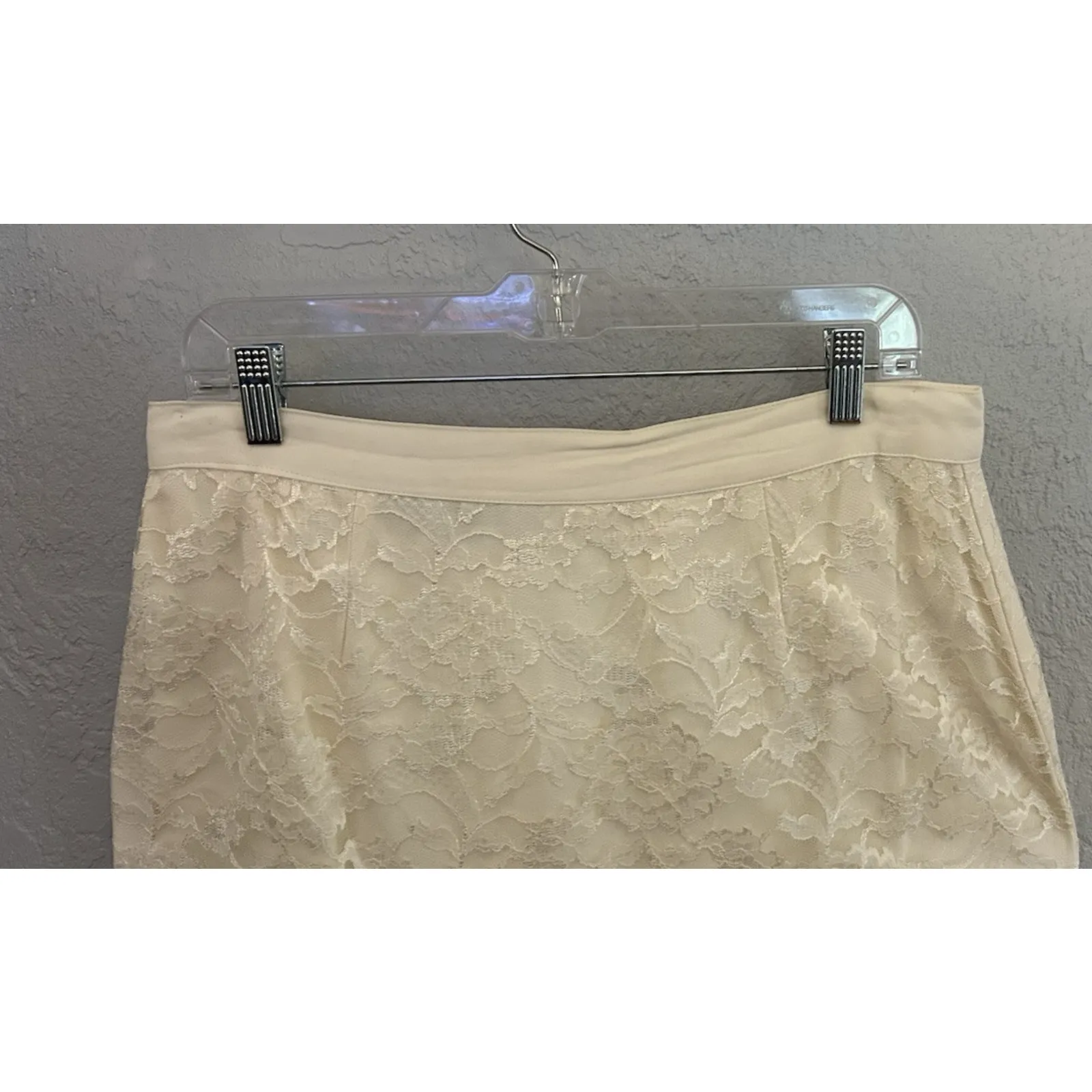 Vintage Morningside Lace Skirt SZ 16 lined USA Office Siren Coquette Wedding - Image 2