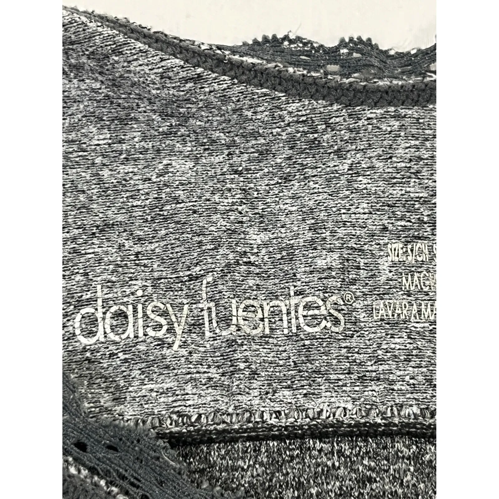 Daisy Fuentes Lace Trim Comfort Bralette Seamless Lounge Strecth Bra Gray Sz S - Image 7