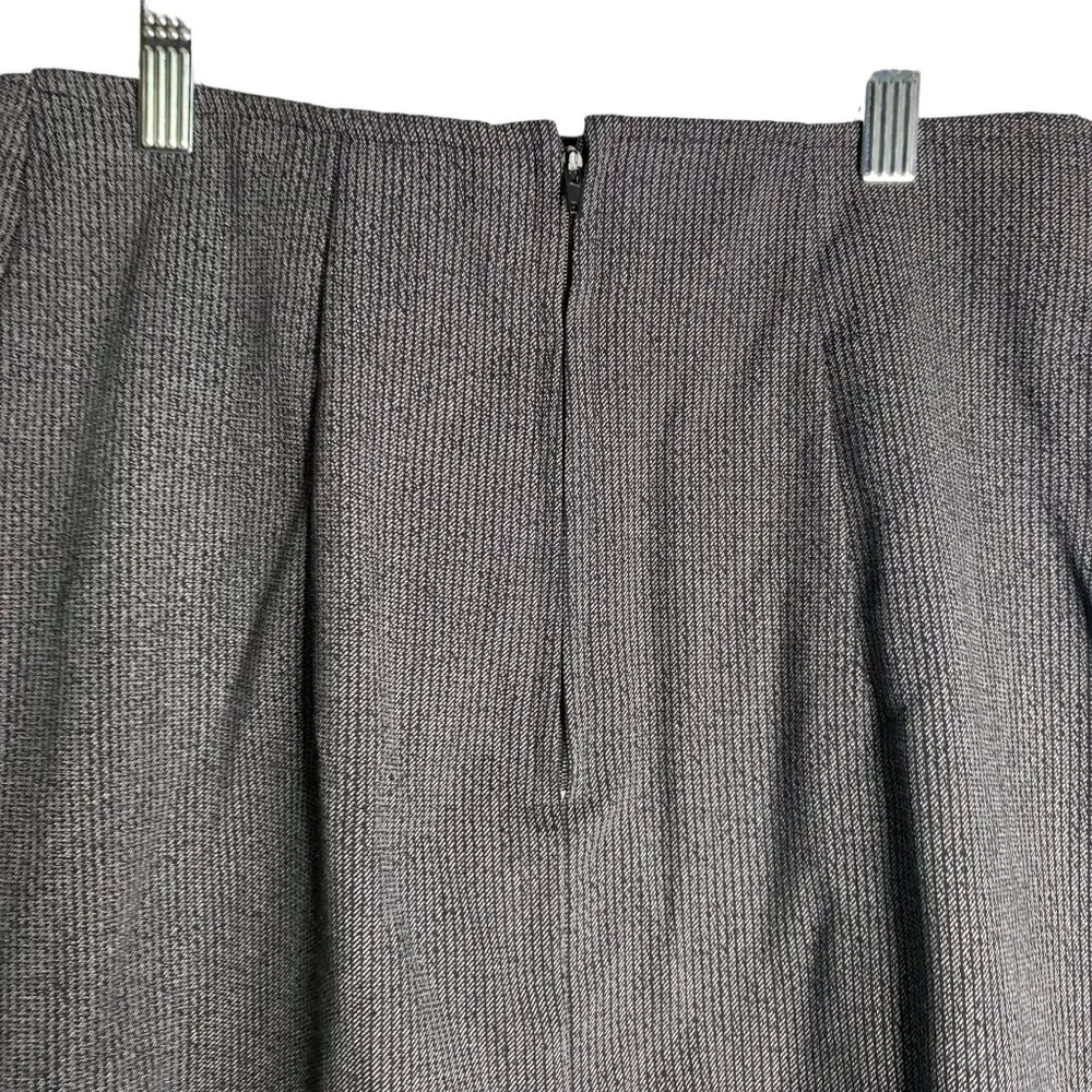 Vintage 90s All That Jazz ALine Mini Skirt S Black Herringbone Zip Elastic Waist - Image 4
