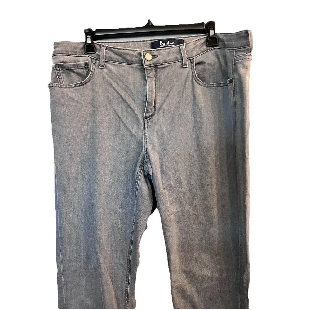 Boden The Trafalgar Straight Leg Jeans Women 12L Gray‎ Stretch Denim TALL Gray Size 12 - Image 2