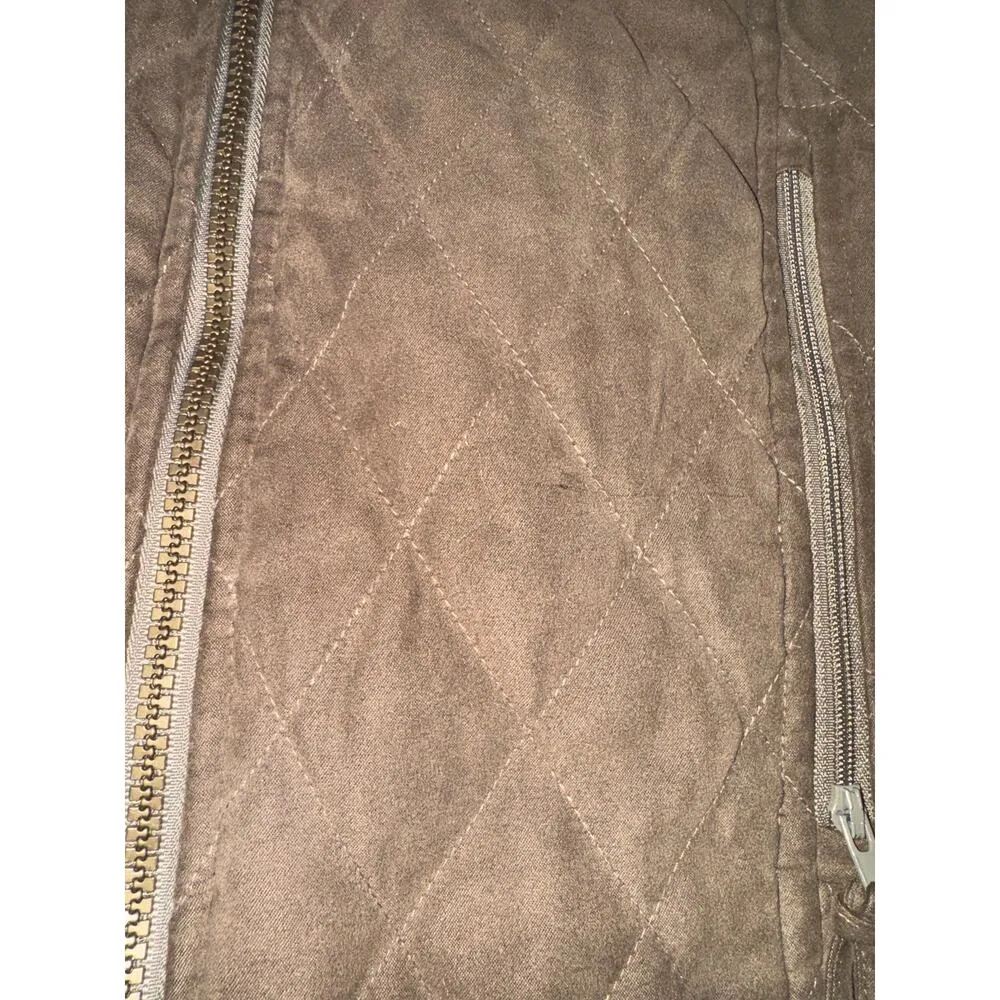 Outback Trading Company Women's Brown Quilted Vest Size Small Equestrian Riding - Image 5