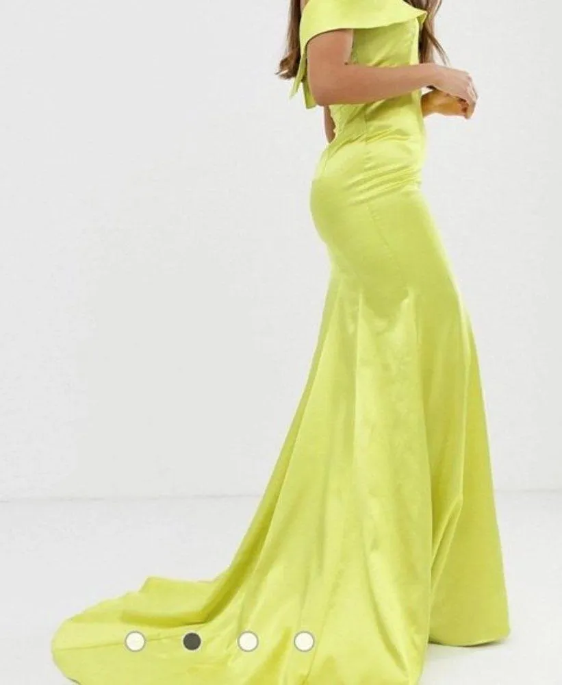 Dolly & Delicious Fishtail Maxi Dress Sz 6 Formal Prom Green - Image 2