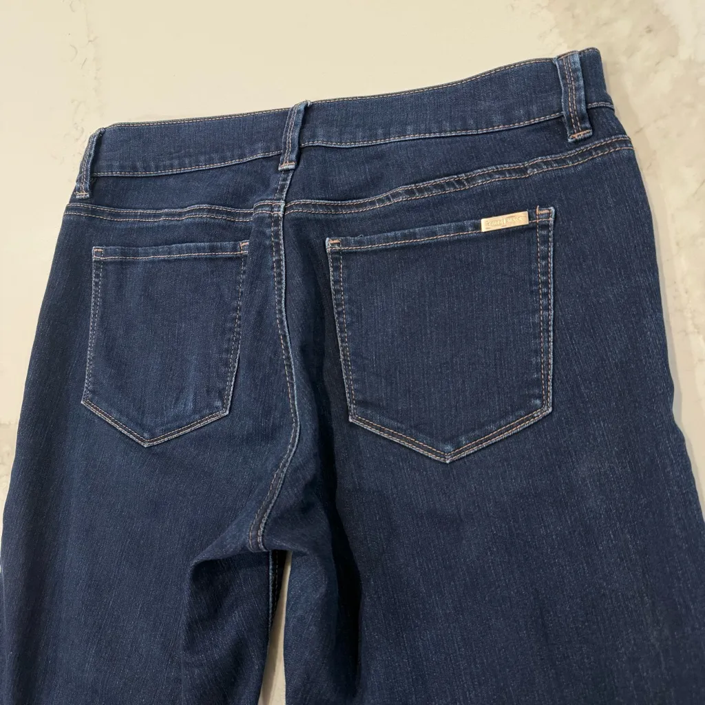 White House Black Market Skinny Leg Cropped Denim Jeans Women’s Small Dark Blue - Image 6