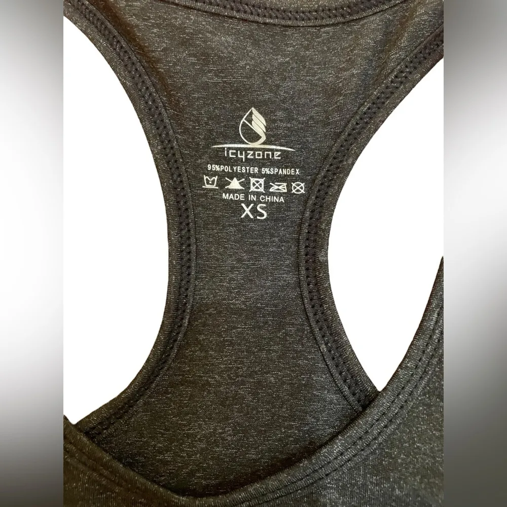 Icyzone Gray Racerback Tank Top XS - Image 2