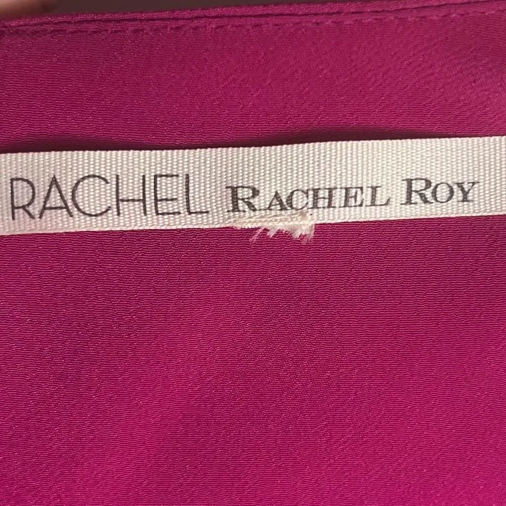 Rachel Roy Cold Shoulder Ruffle‎ Blouse **Button loop on one cuff is ripped** Pink Size 2X - Image 6