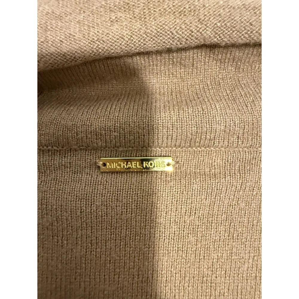 Michael Kors Merino Wool and Cashmere Camel Tan Turtleneck Sweater - Image 5