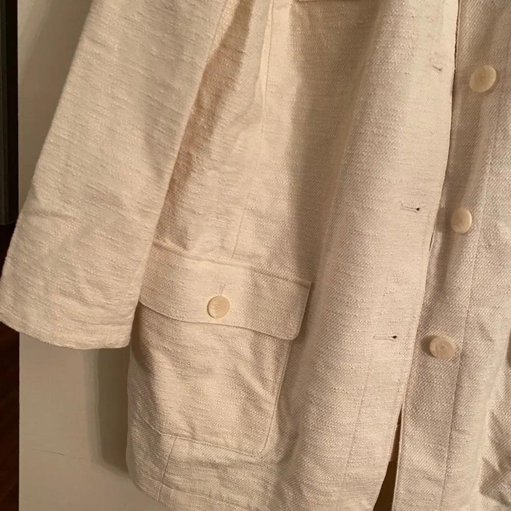 46. NWT J. JILL PARCHMENT Cream Oversized Jacket - Image 2