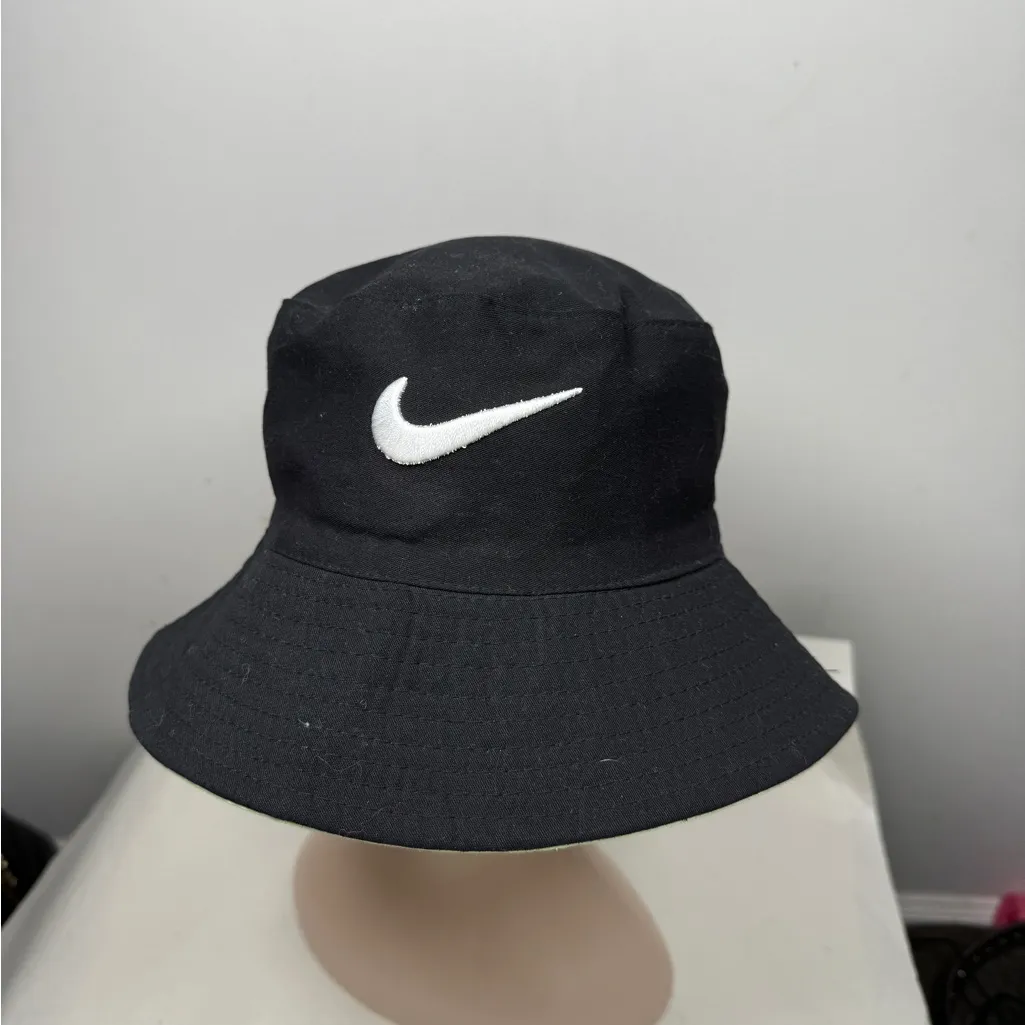 NIKE REVERSIBLE BUCKET HAT Black/ Mint Green Y2K - Image 11