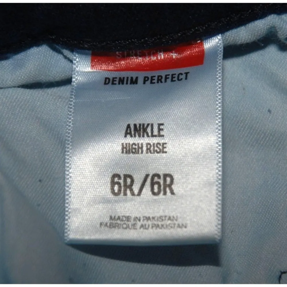 Express Ankle High Rise Denim Perfect Metallic Side Stripe Skinny Jean Womens 6 - Image 10