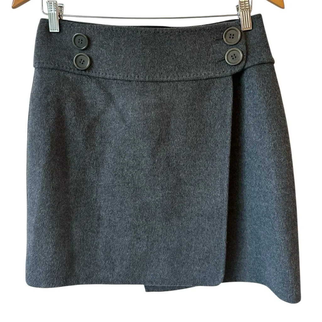Leon Max Limited Edition Wool Mini Skirt Gray Size 0 - Image 2