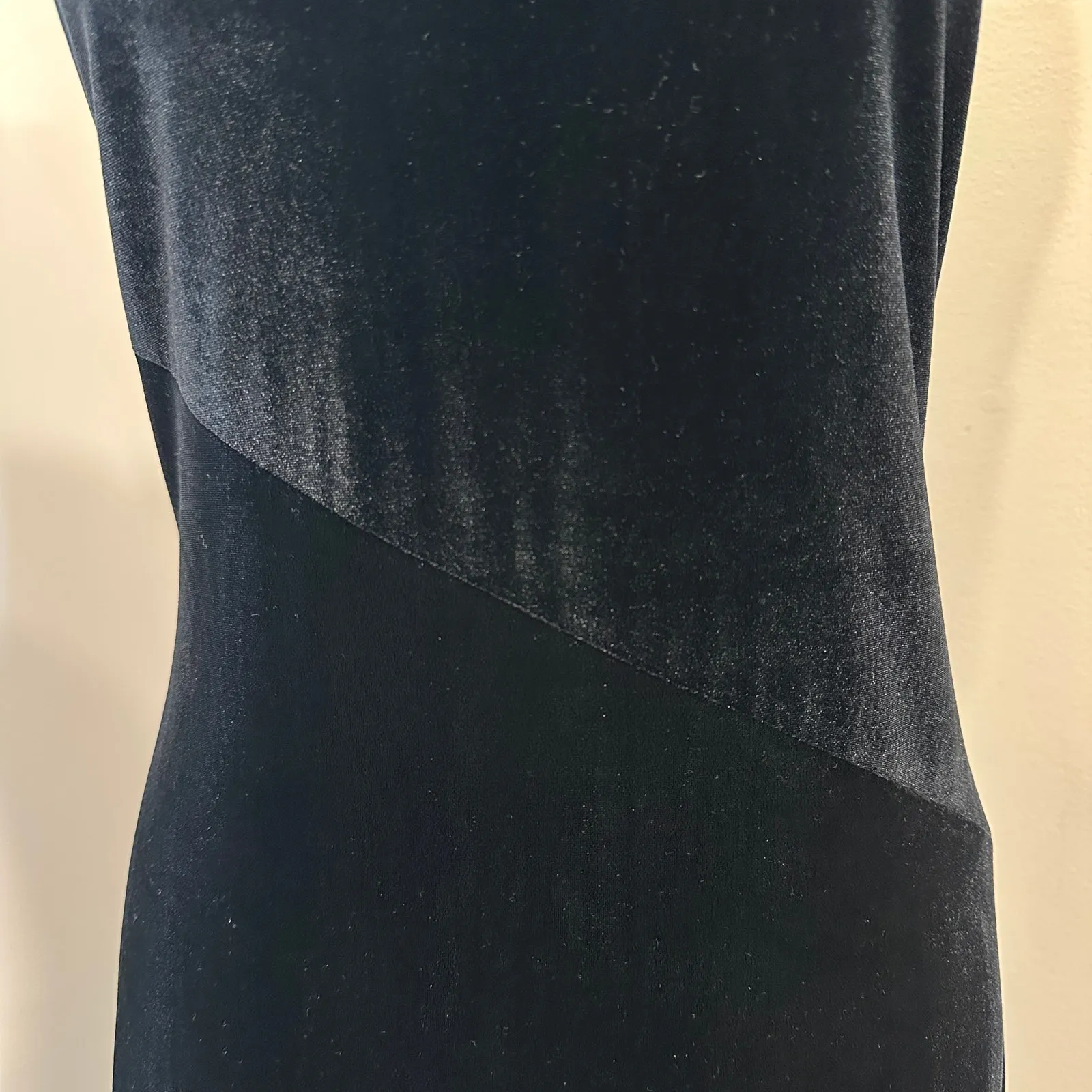 VTG Y2K 90s Marian & Maral Black Velvet Sleeveless Maxi Dress Gothic Witch Small - Image 6