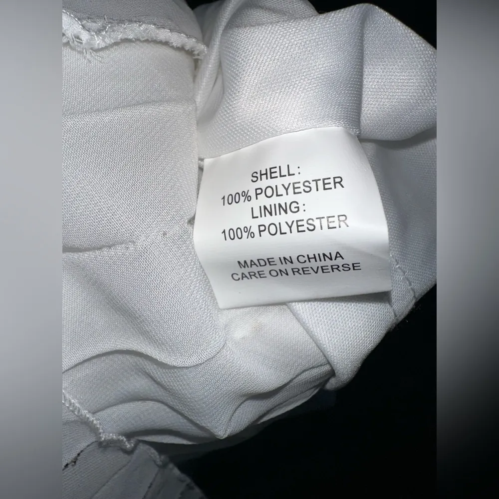 WDNY Women’s Pleated Classy Midi Long White Skirt with Sparkle Accents Size LG - Image 5