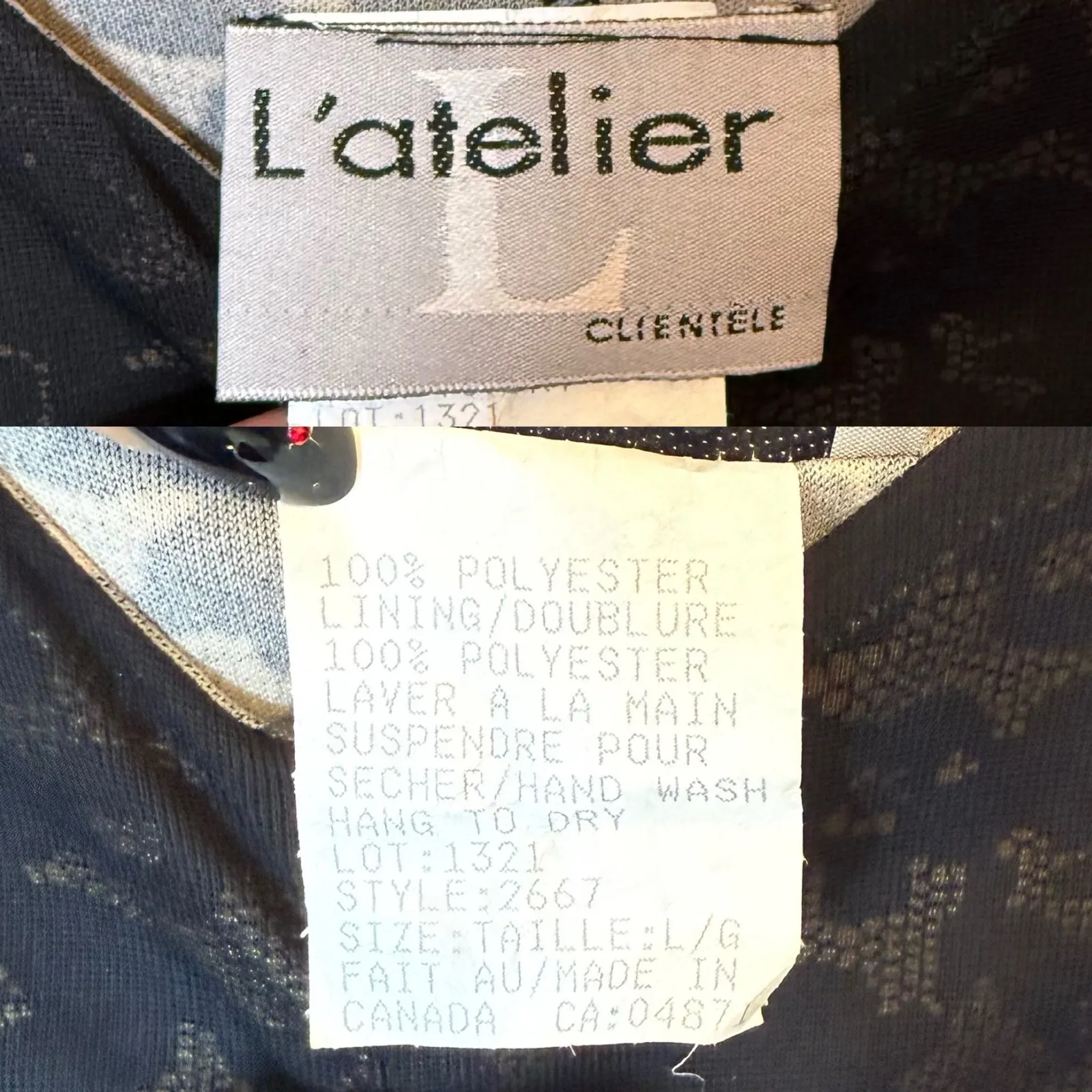 L’atelier Clientele Vintage Ruffle Dress‎ Black Size L - Image 7