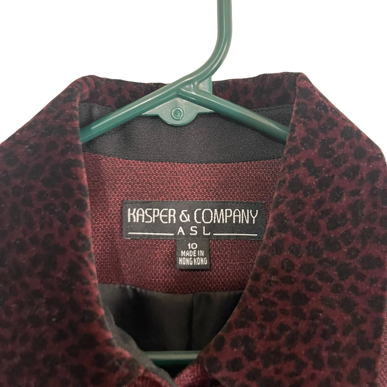 Kasper & Company Size 10‎ Vintage Grunge Goth Red Black Leopard Jacket - Image 5