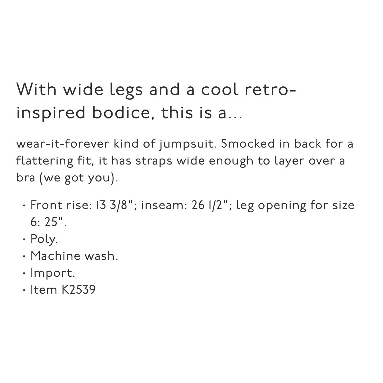 Madewell Black Thistle Cami Jumpsuit Size 6 V-Neck Wide Leg Career Casual Basics - Image 2