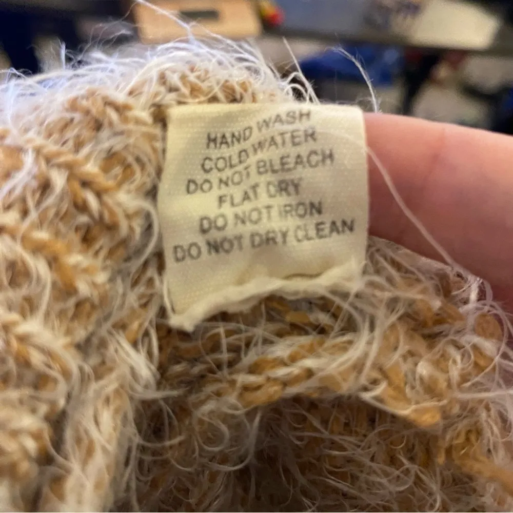 Fashion on Earth Faux Wrap V-Neck Sweater Beige Small - Image 5