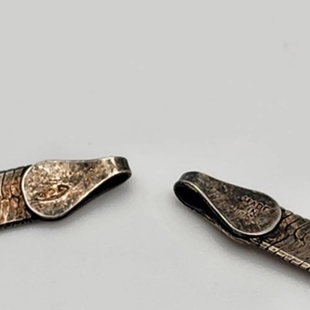 Vintage Sterling Silver Herringbone Bracelet - Image 3