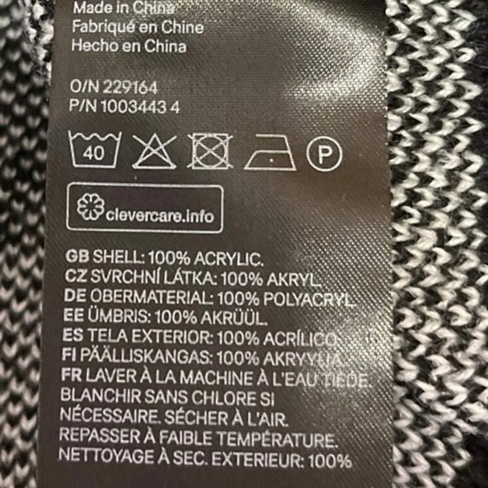 H&M White Checkered Plaid Gingham Sleeveless Knit V-neck Sweater Vest Top S - Image 4