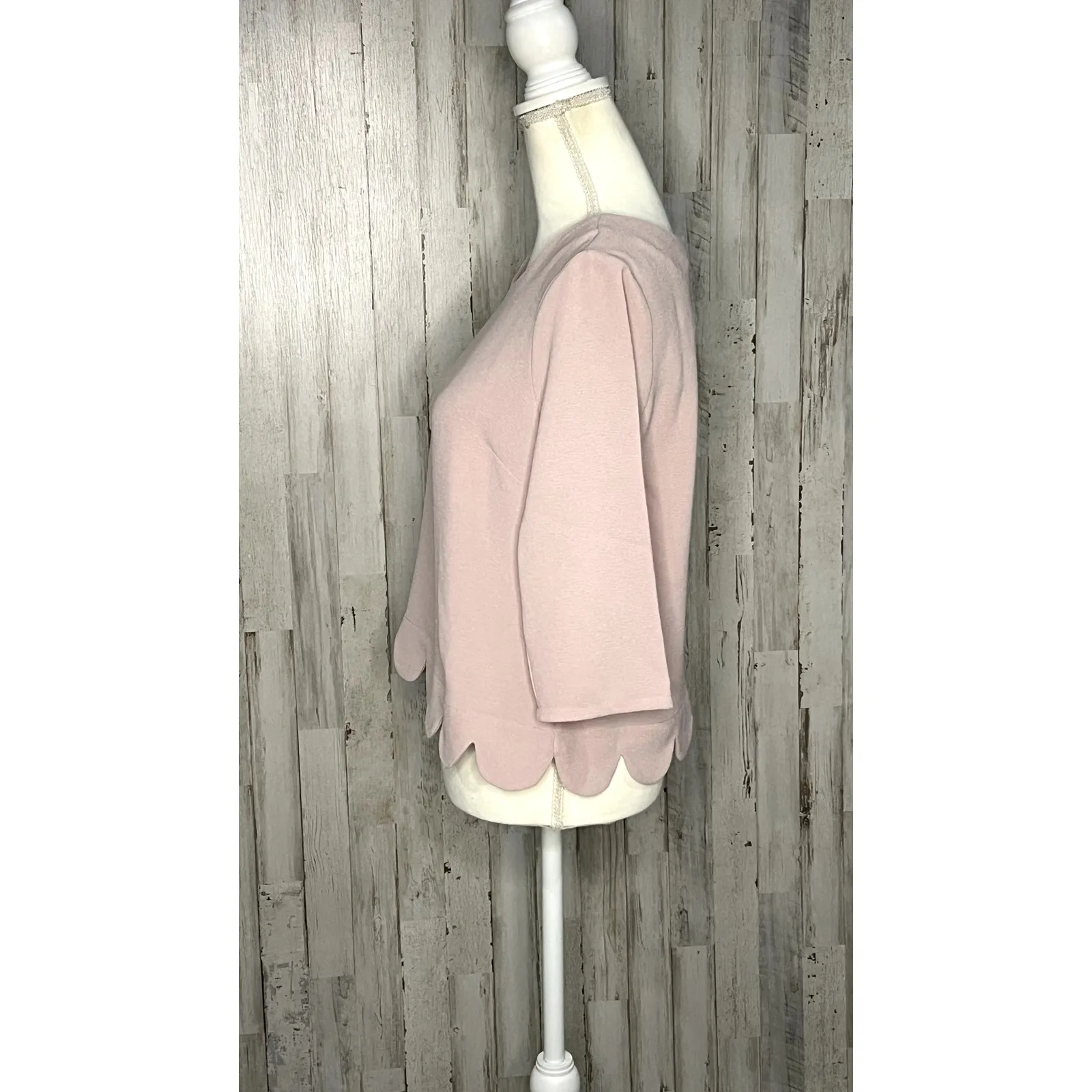 NWT‎ The Limited Women's Petite Pink 3/4 Sleeve Blouse Casual Spring - Image 4