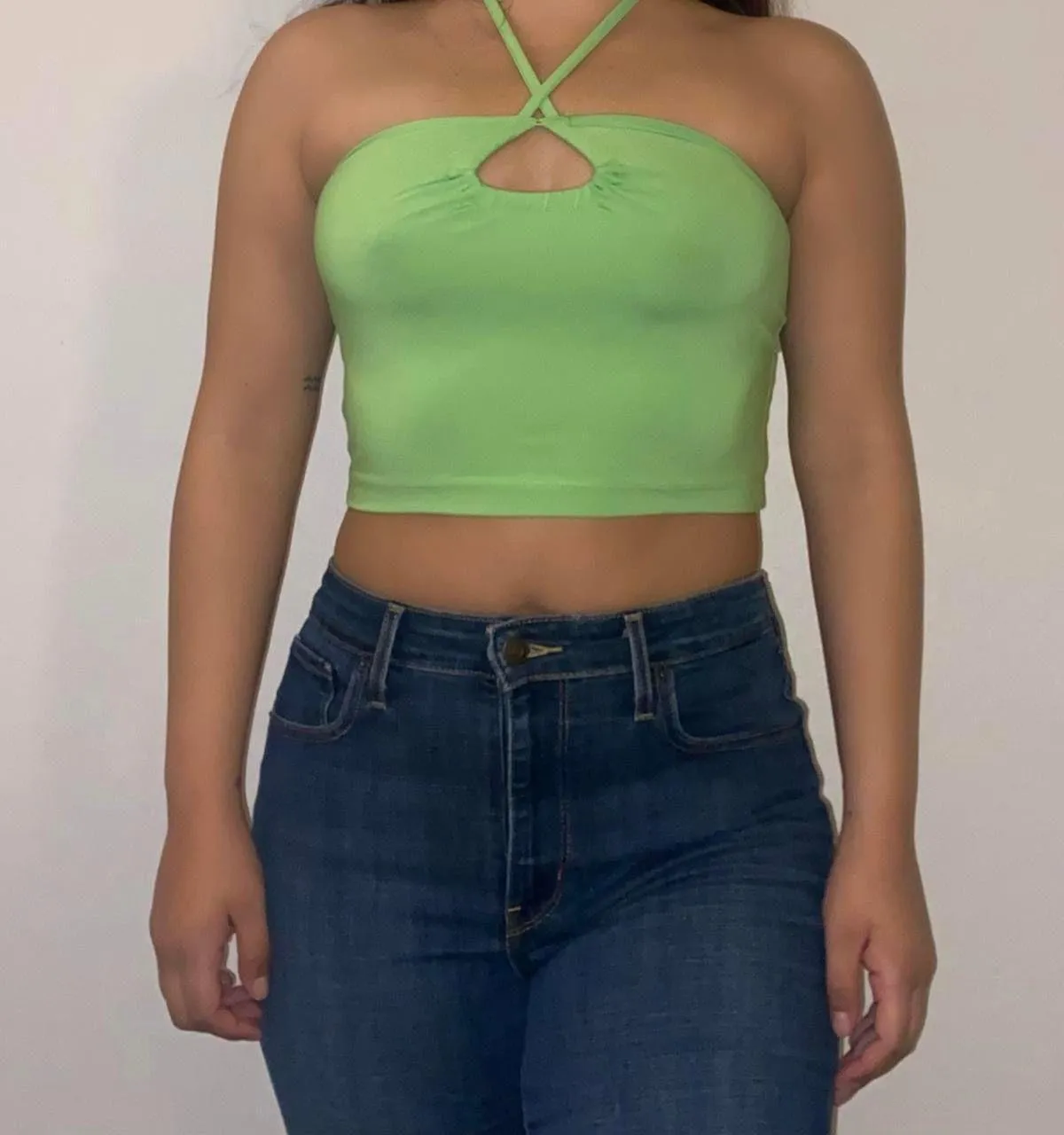 Nasty Gal Bright Green Halter Tank Top - Image 3