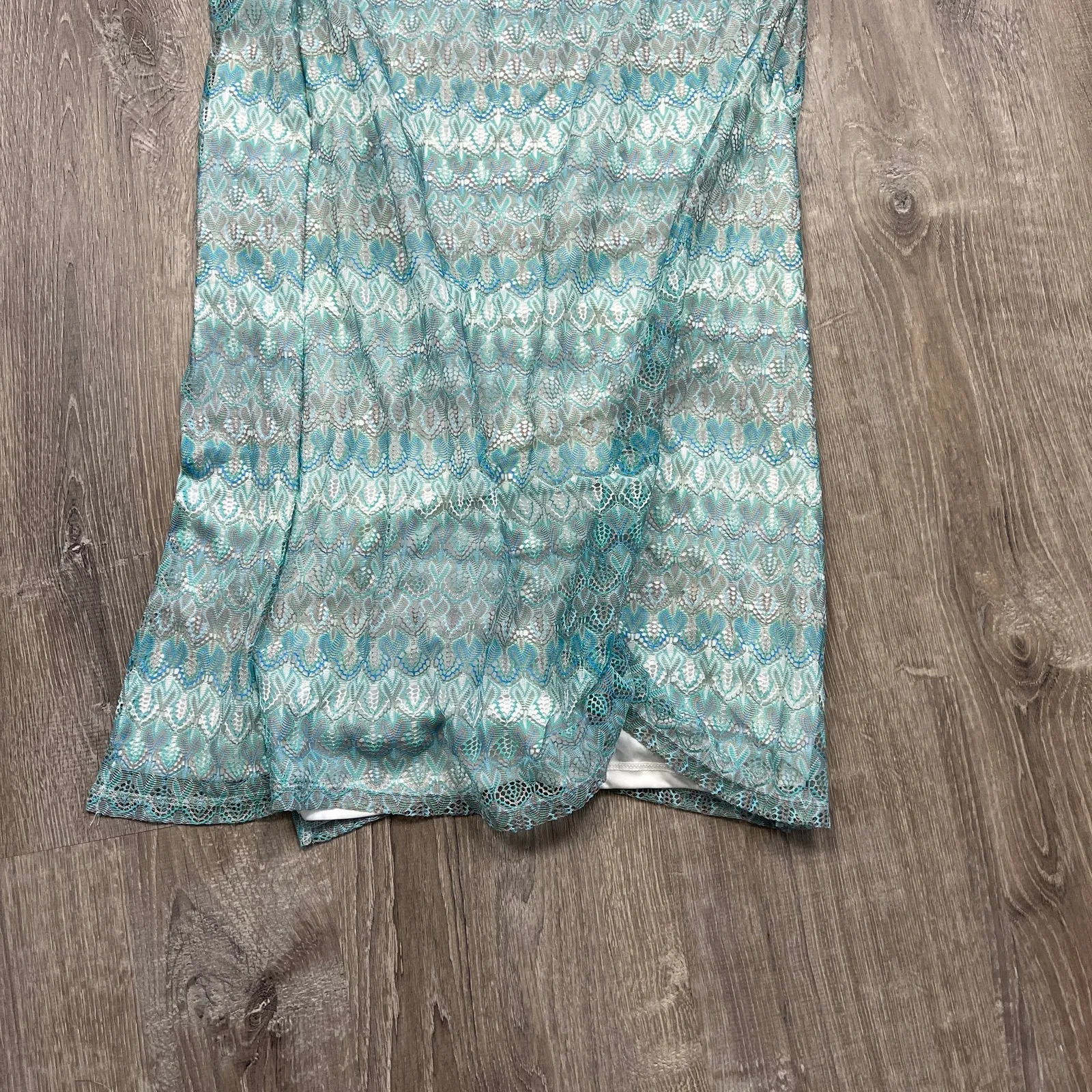 Wild Fable Women's Light Aqua Blue Crochet Slip Dress - Size XL - NWT - Image 7