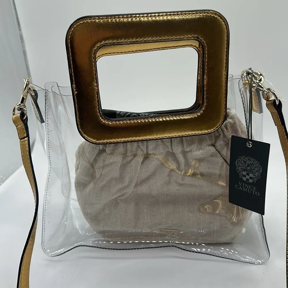 Vince Camuto Kenni Satchel Bag in Gold Sunny NWT - Image 3