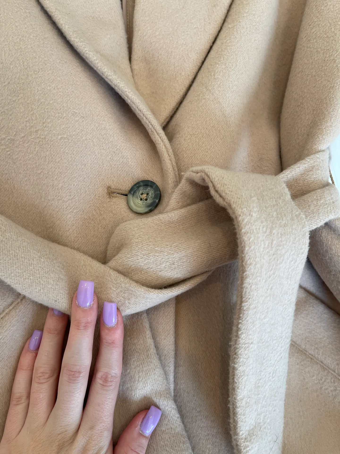 Elizabeth and James Tan Coat - Image 2