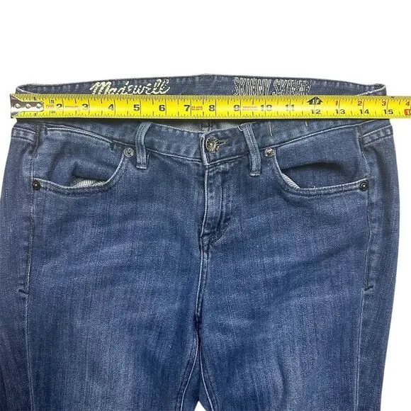 Madewell Women's Skinny Skinny Jeans Size 28‎ x 32 Blue Dark Wash Low Rise - Image 6