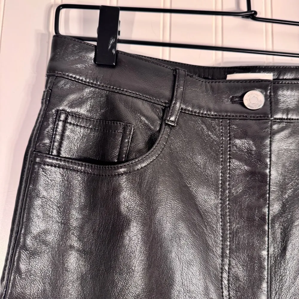 Aritzia Wilfred Melina High Rise Pant Black Leather-like Women’s Size 8 - Image 6