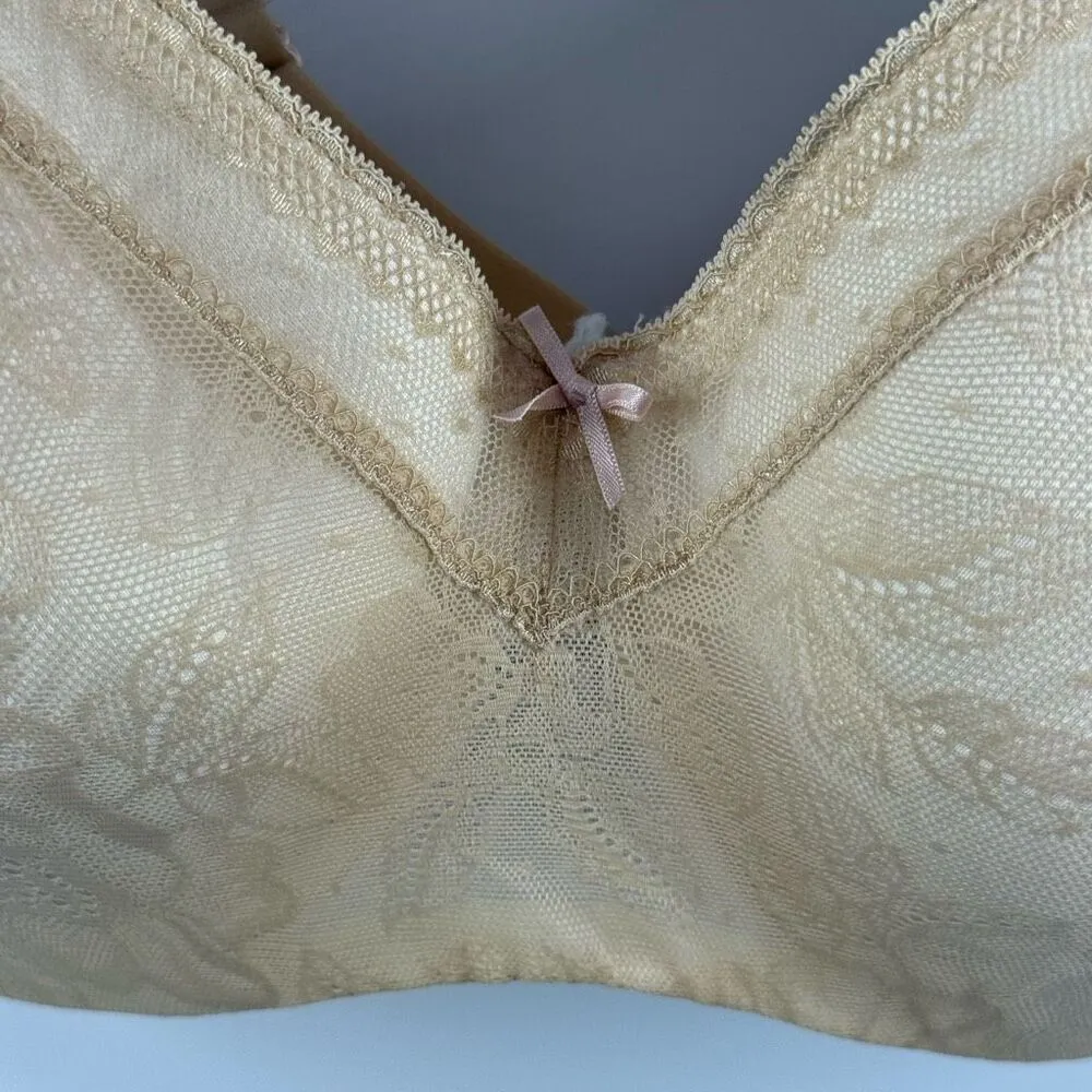 Cacique Lightly Lined Balconette Lace Covered Full Coverage Bra Size 44DDD - Image 6