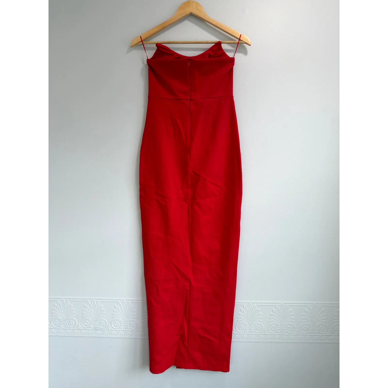 Superdown Revolve Ryleigh Red Bustier Strapless Maxi Stretch Bodycon Knit Maxi S - Image 5