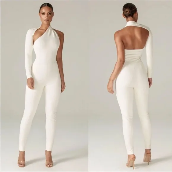 Alieva Modern Jumpsuit Off White One Arm Jumpsuit size S NWT - Image 2