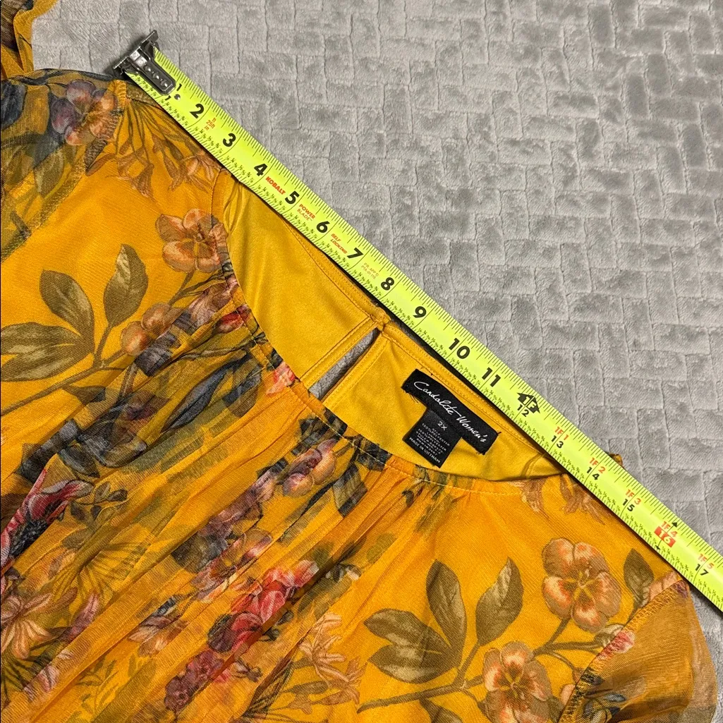 Candalite  Floral Mesh Multicolor Dress 2X - Image 8