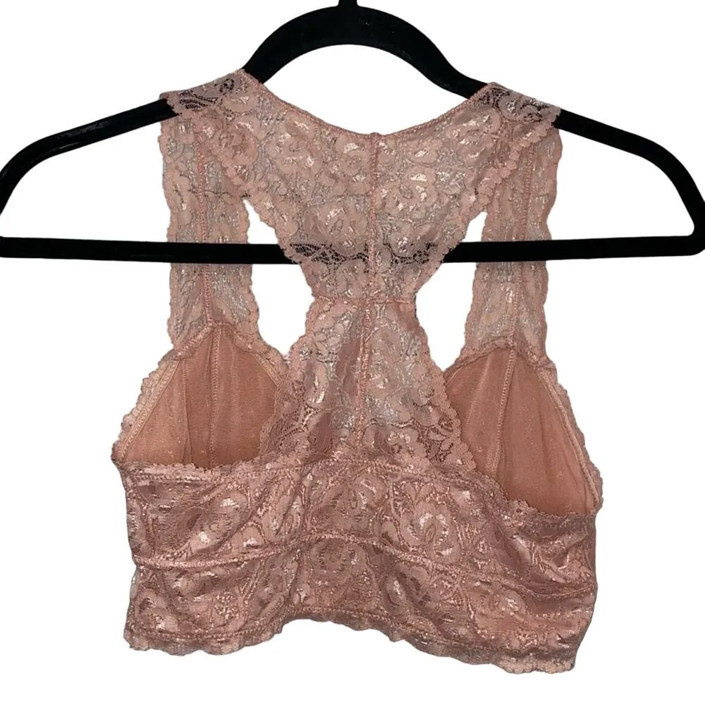 French Affair Lace T Back Bralette Set of Two One Coral & One Pink - Image 2