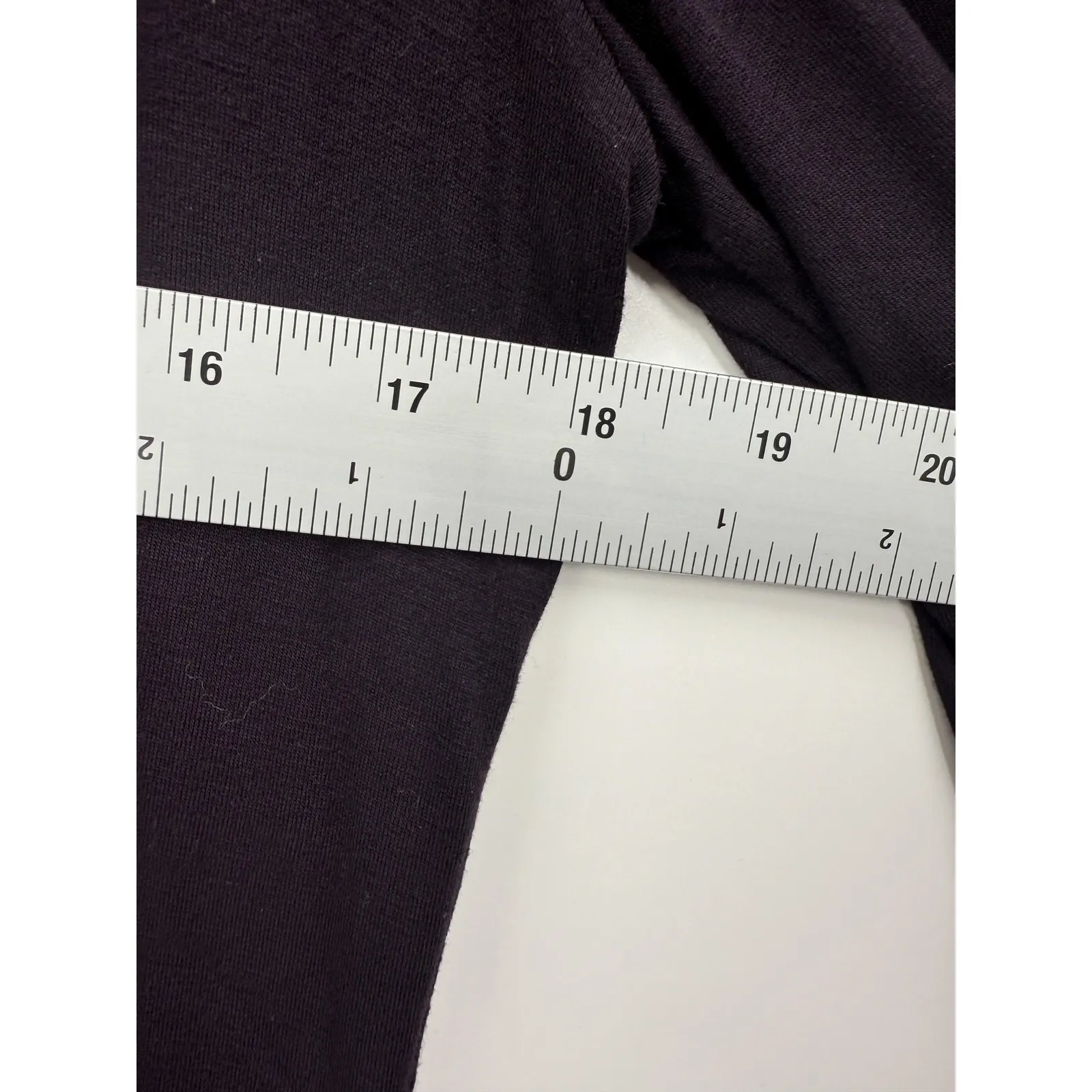 Theory Shirt Womens Medium Purple Scoop Neck 3/4 Sleeve‎ Pleated Stretch Blouse - Image 6