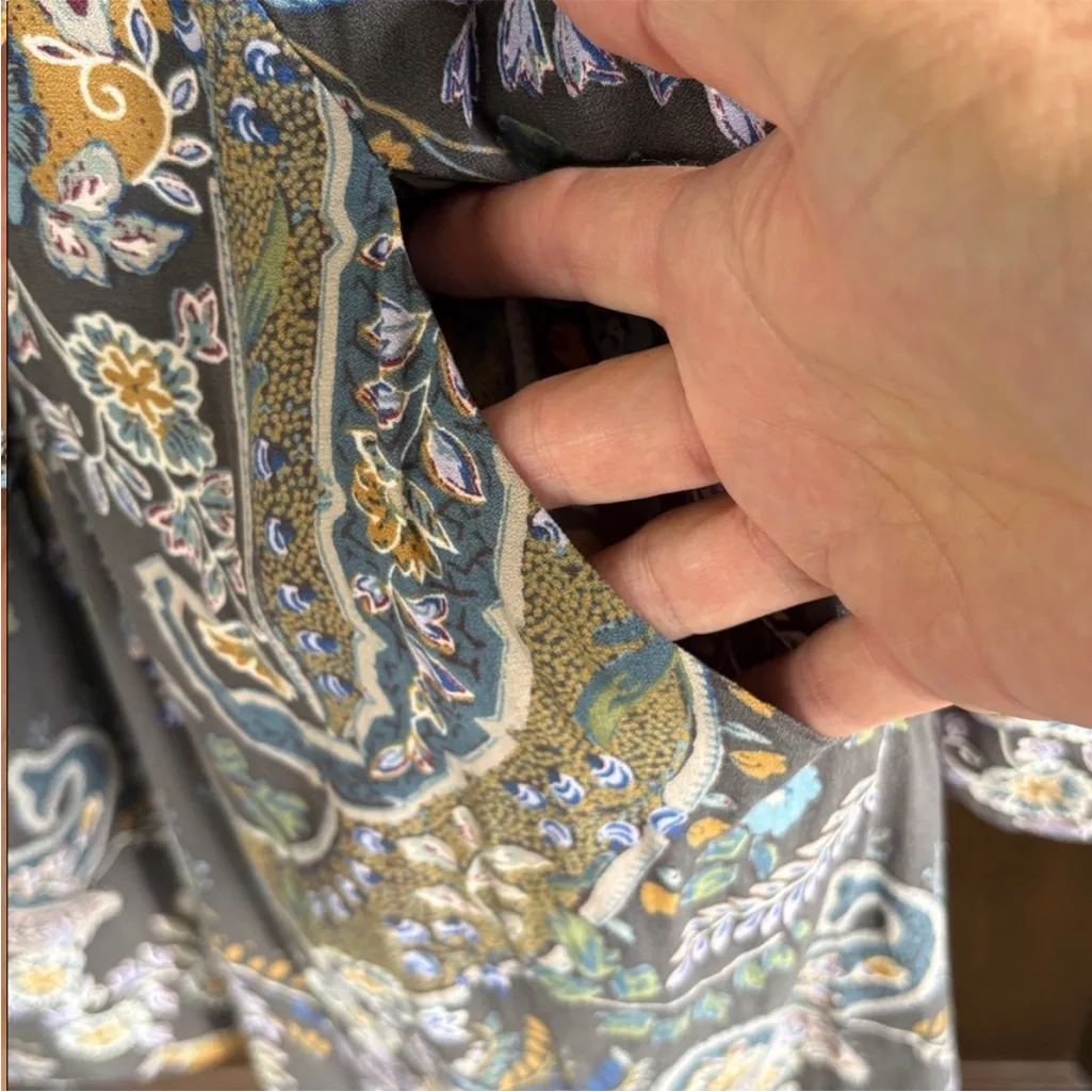 EUC Free People Rain or Shine Grey Paisley
Tunic Top / Dress Size XS - Image 11