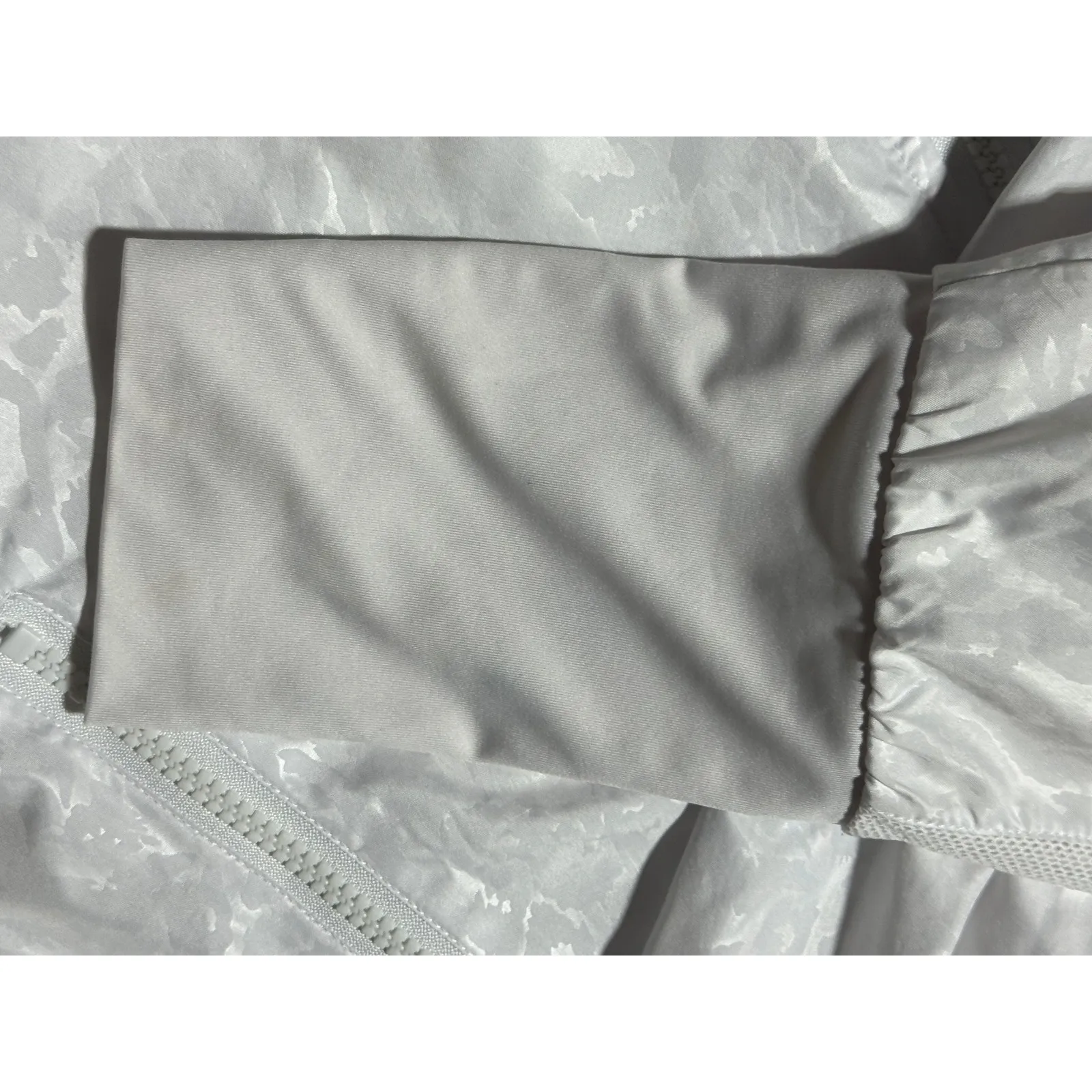 ZYIA Womens White Leopard Print Hooded Zip Up Lightweight Jacket Size L - Image 7