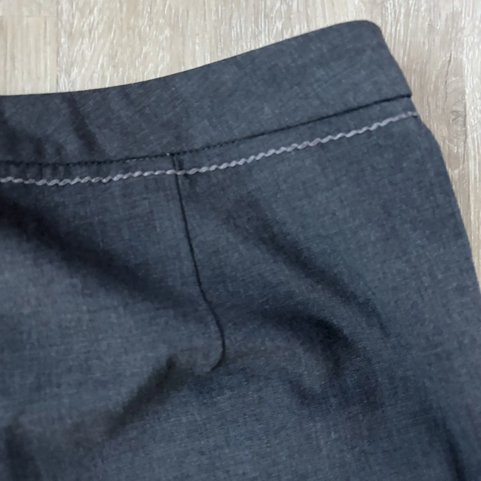 Worth Wool Sailor Career Pants Size 10 Gray Stitching Stretch Trousers Stitching Blue - Image 8