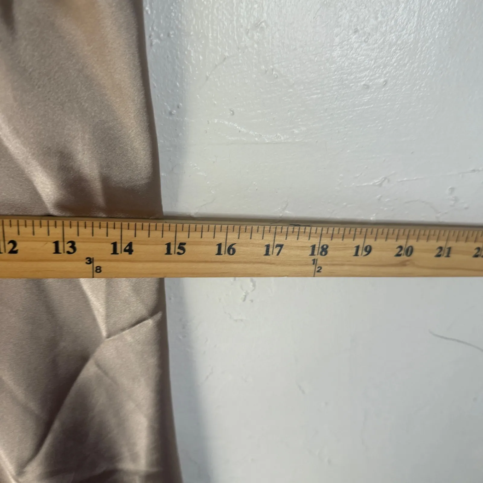 Y2k‎ Champagne Satin Slip Dress Lace Trim Midi Party Going Out Small Tan - Image 6