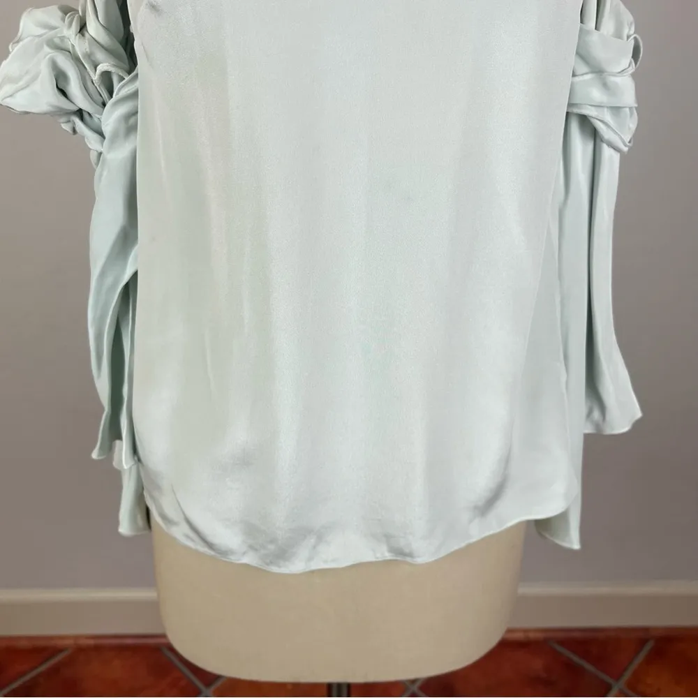 3.1 Philip Lim Light Blue Silk Long Sleeve Blouse - Image 5