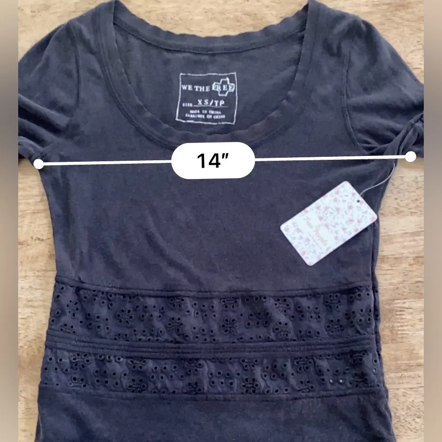 NWT‎ Free People We The Free Women’s XS Black Fitted Crop Long Sleeve Top - Image 10