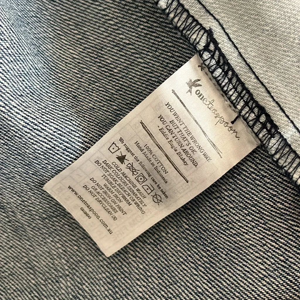 One teaspoon denim jacket size L NWT - Image 11