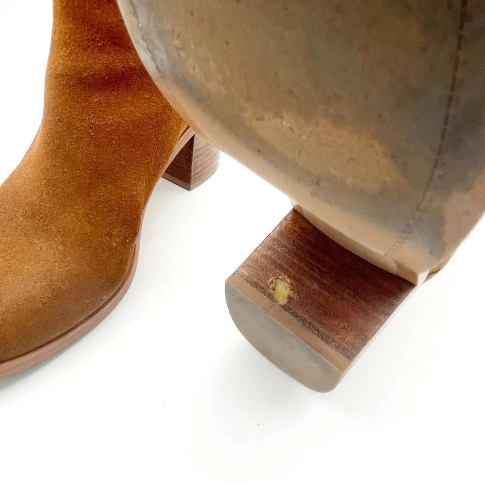 Banana Republic Suede Block Heel Chelsea Boot Whiskey Brown Suede Women’s Size 7 - Image 14