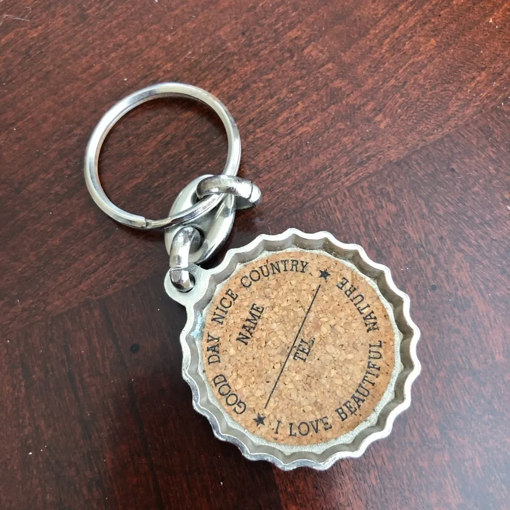 Vintage Bottle Cap Keychain Silver - Image 2